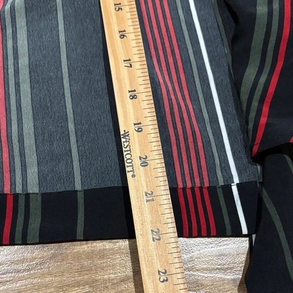 Streetwear Society Multicolor Striped Wrap Blouse - Picture 6 of 12